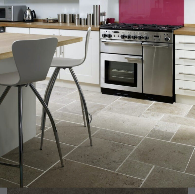 Noce Travertine kitchen - Melbourne